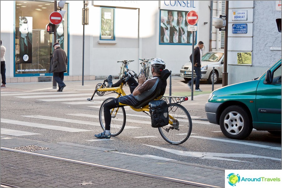 In Grenoble gibt es auch solche Radfahrer