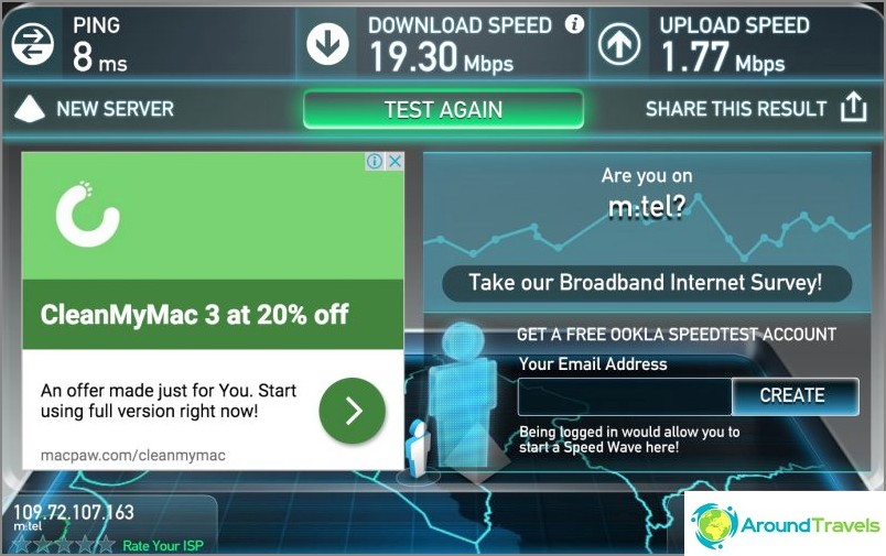 Internet speed