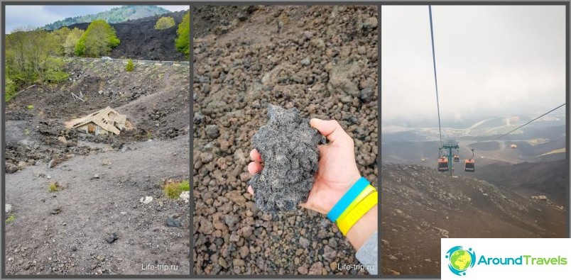 火山溶岩の連続