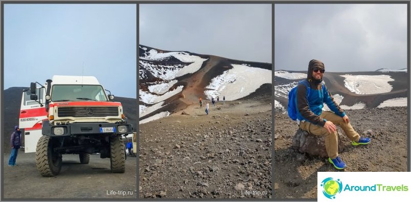 Vulcano Etna, in cima al cratere