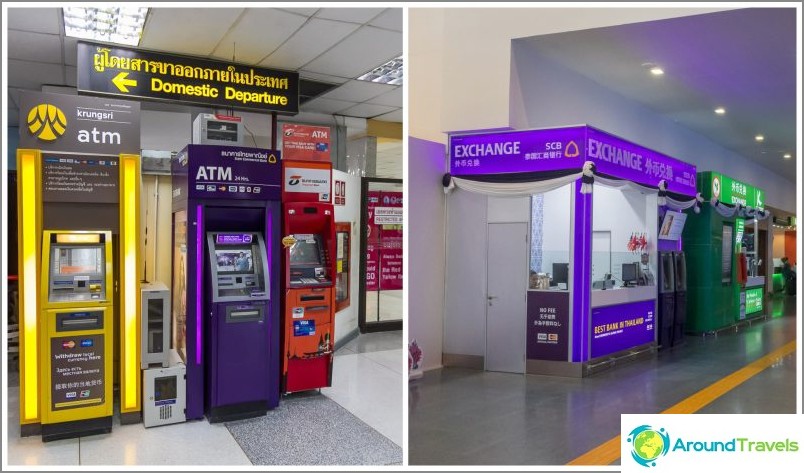 ATM'ler ve döviz bozdurma noktaları, yurtiçi / yurtdışı