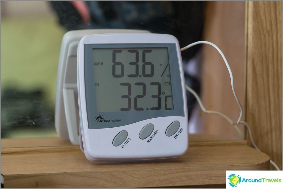 W ciągu dnia dom ma zwykle 60% wilgotności i 30-33 stopni