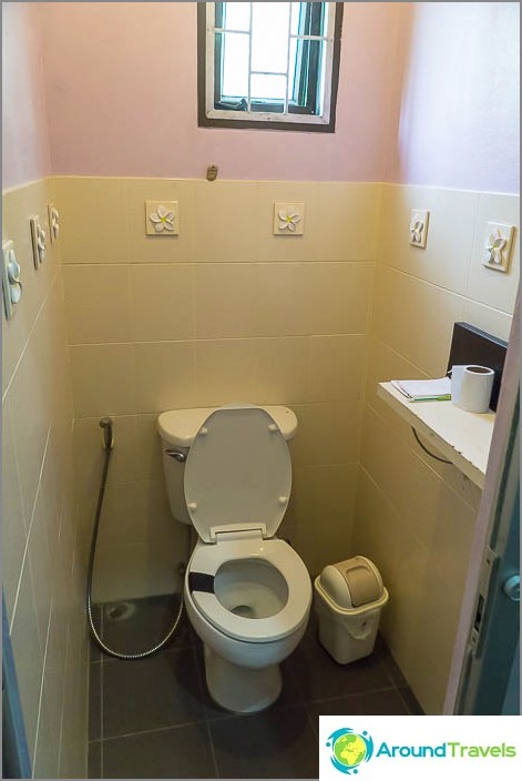 Toilet outside the door