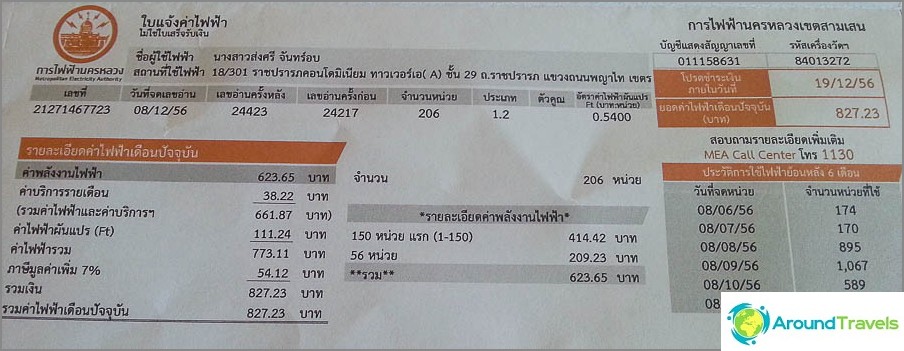 ใบเสร็จรับเงินสำหรับการชำระเงินใน 7/11