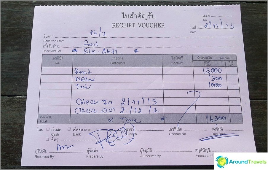 A check is issued every month, for rent and communal services