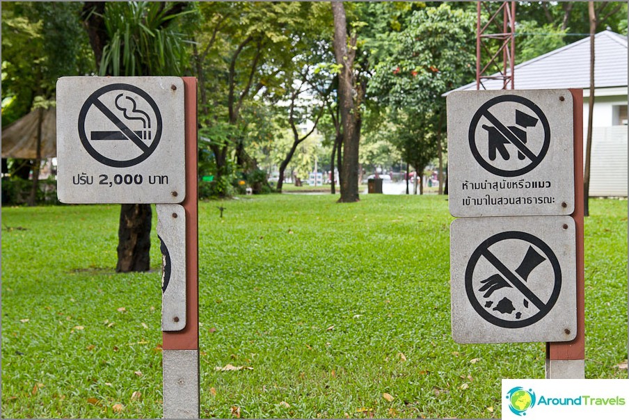 What should not be allowed in the park
