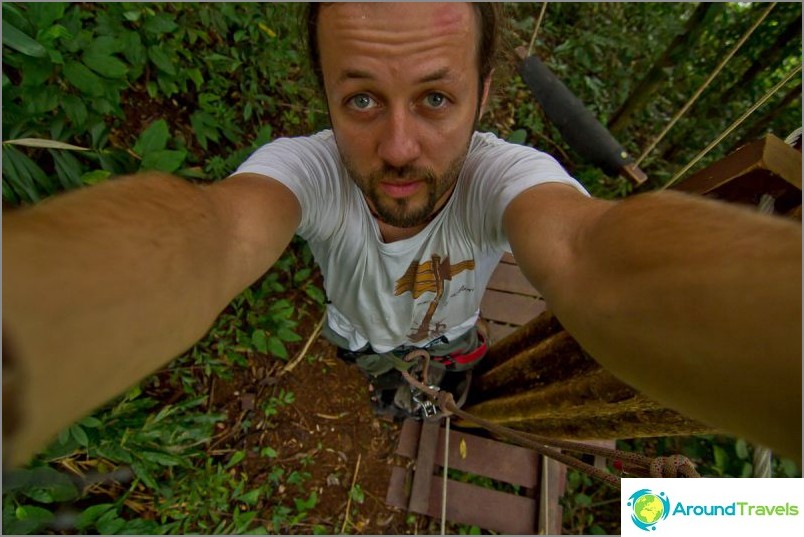 Where in the middle of the rope park on Koh Chang