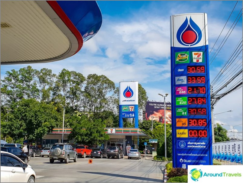 Gasoline prices in Thailand