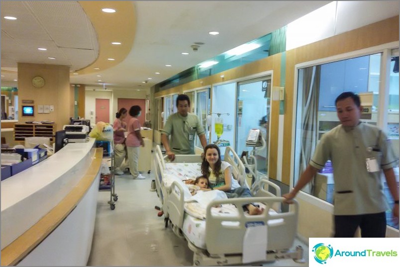 Transportation from the intensive care unit to the pediatric ward