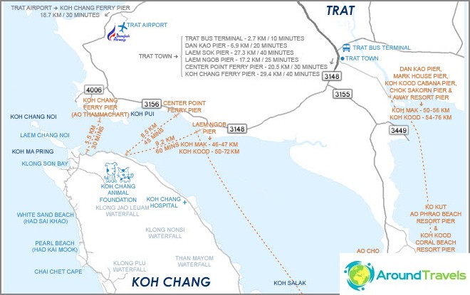 Mapa Moorings Koh Chang