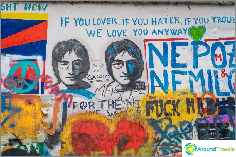 Lennon Wall in Prague - thirty meters of street art