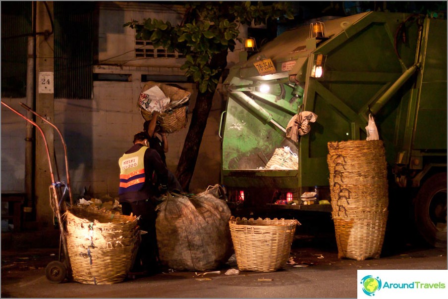 Collecte des ordures la nuit