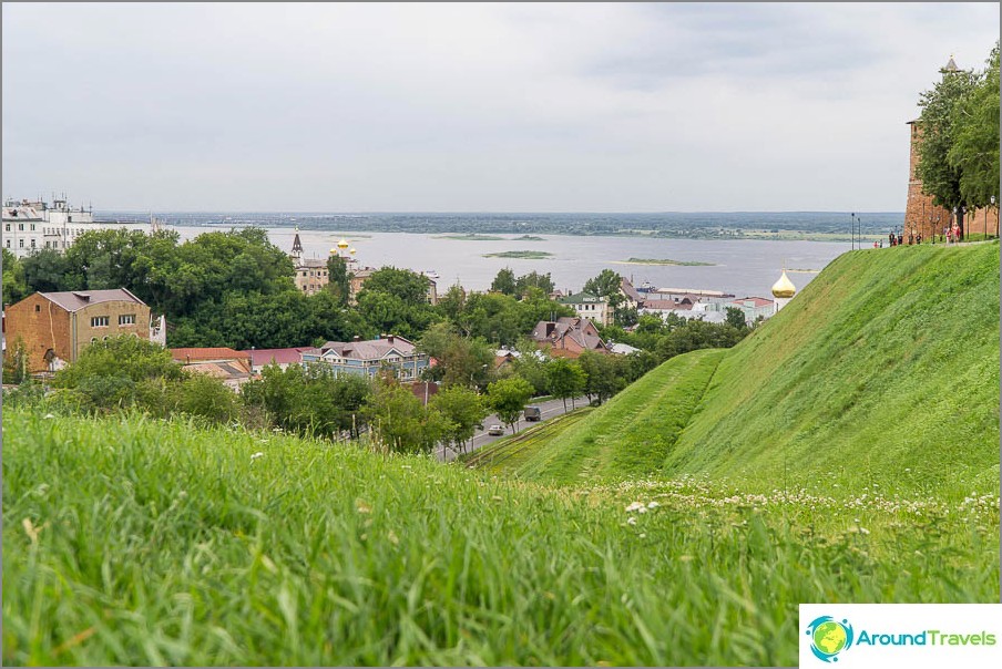 Nizhny Novgorod, udsigt over Volga fra Zelensky-kongressen