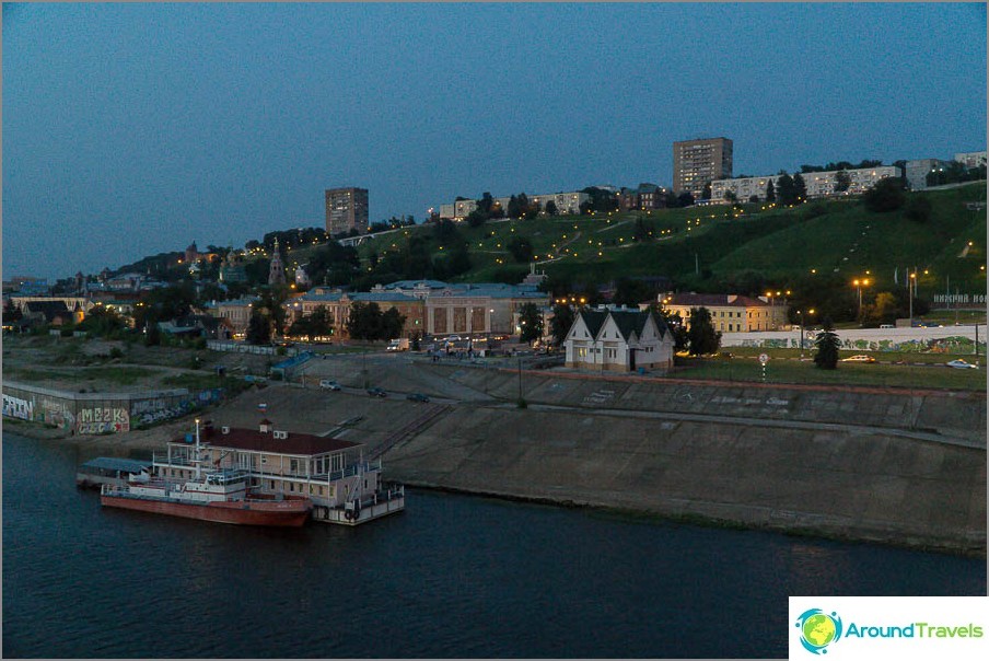 Evening view of the upper part of the city