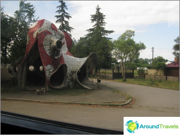 Abkhazia. Bus stop. Created by Zurab Tsereteli.