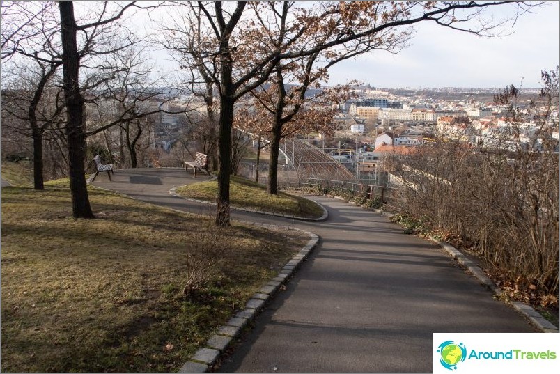 Vitkov Hill in Prague - park, monument and observation deck