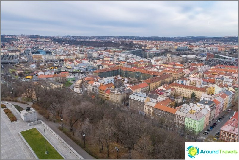 Vitkov Hill in Prague - park, monument and observation deck