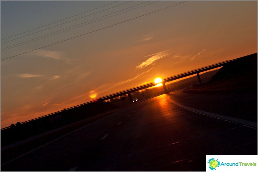 Autoroute biélorusse.