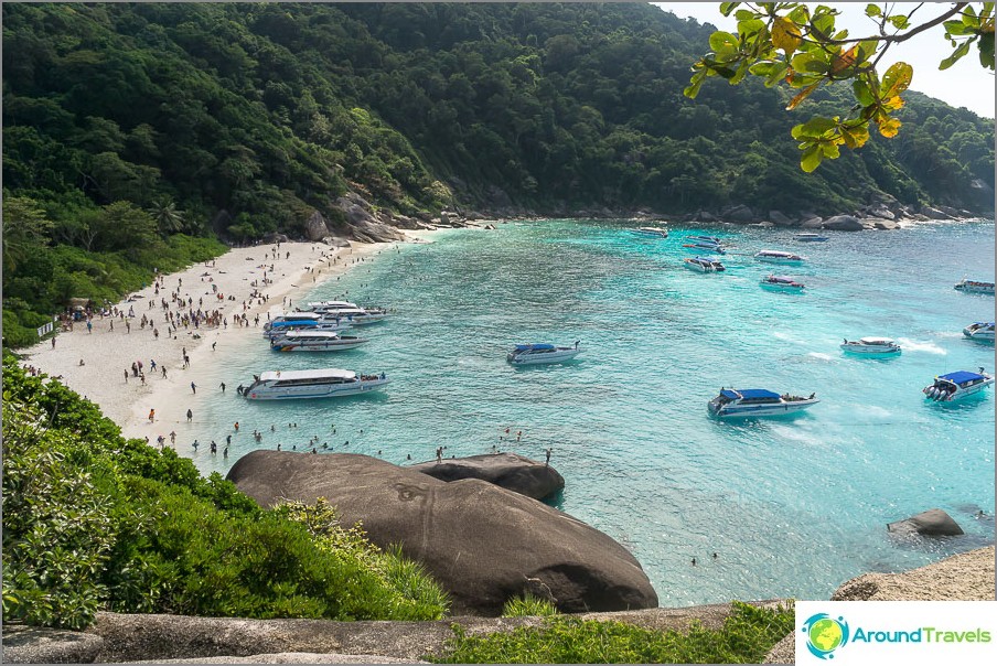 From above there is a beautiful view of the beach