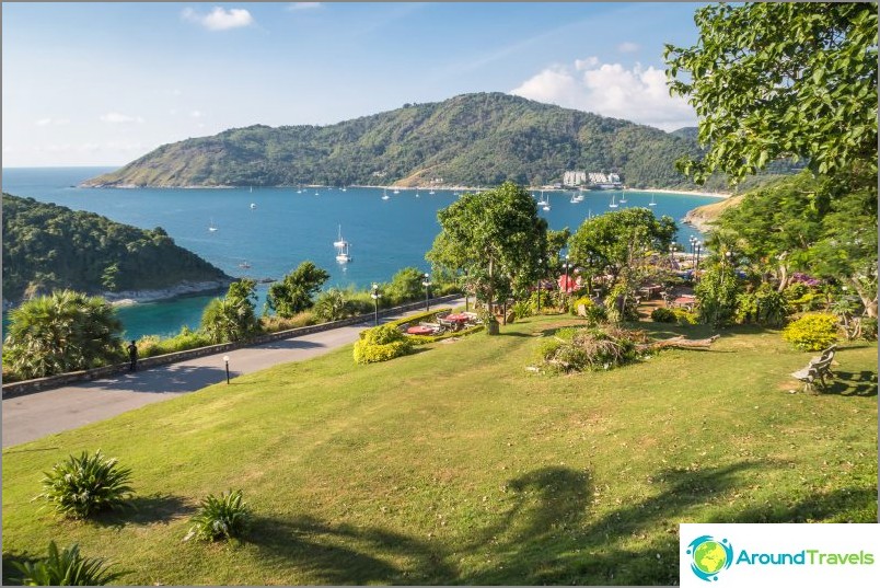 Ao Sein and Nai Harn beaches can be seen in the distance