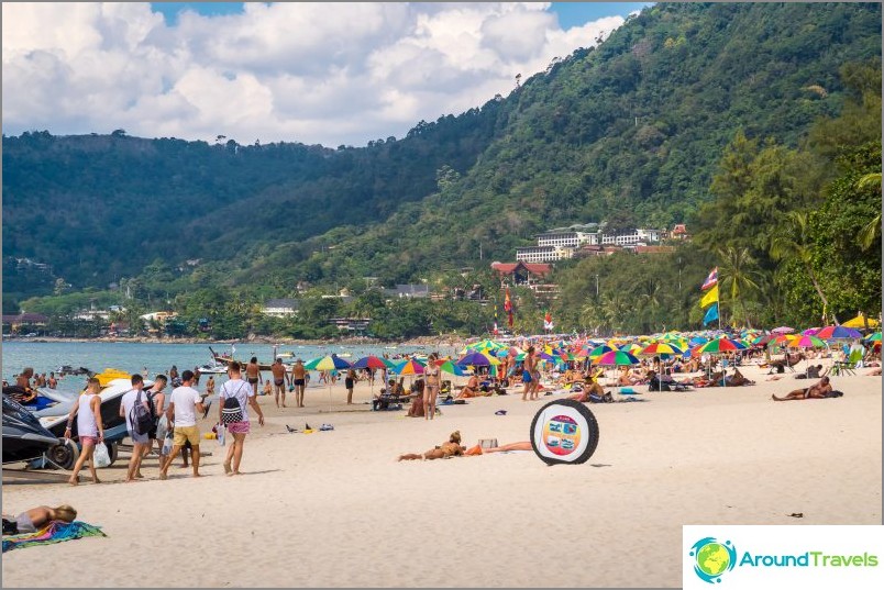 Patong Beach is the busiest and most crowded