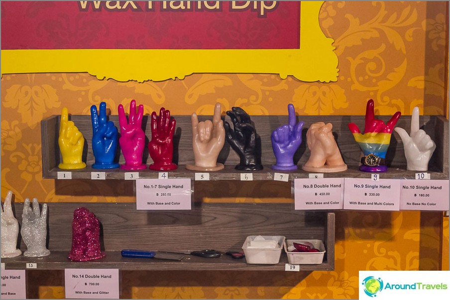 Your own wax hand as a keepsake for 300 baht