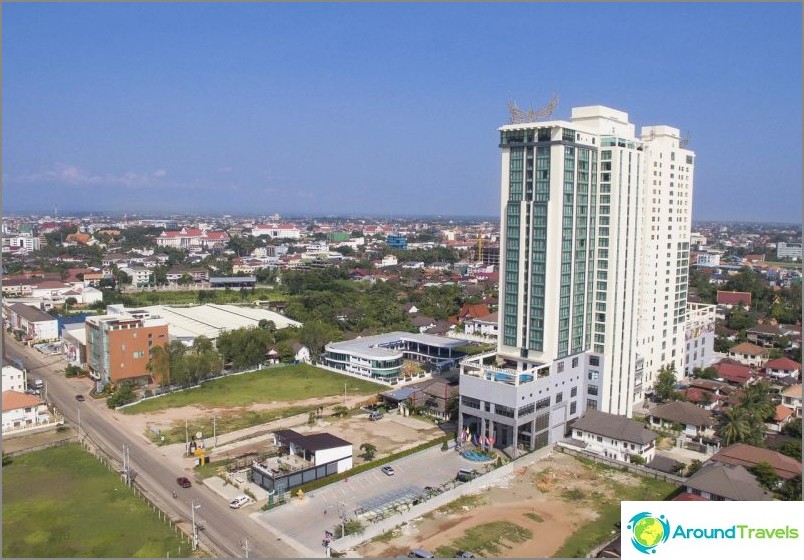 Dejligt hotel nær det thailandske konsulat i Vientiane