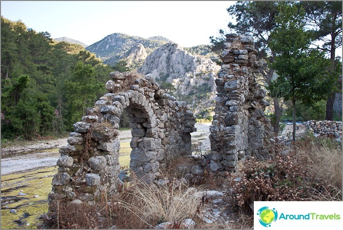 Město Olympos na levém břehu řeky Ulupinar