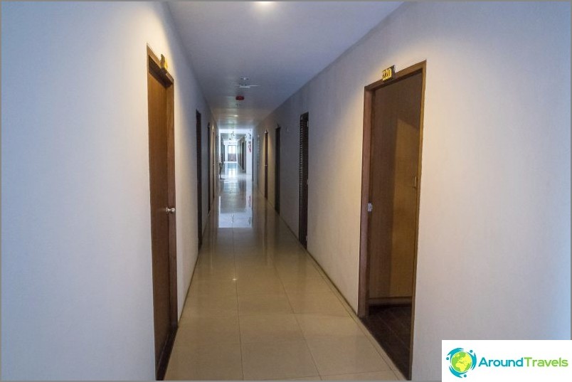 Main building corridor with rooms