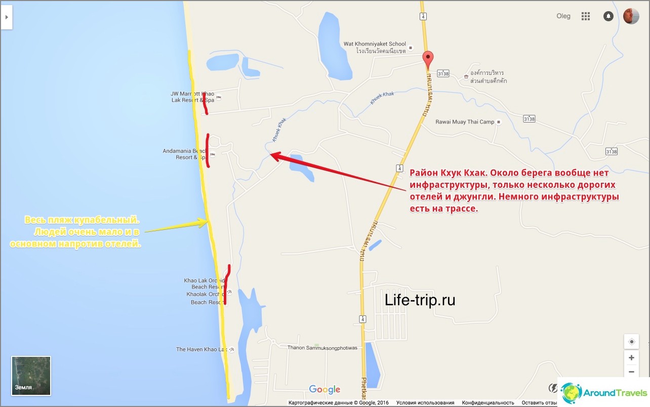 แผนที่หาดคึกคัก