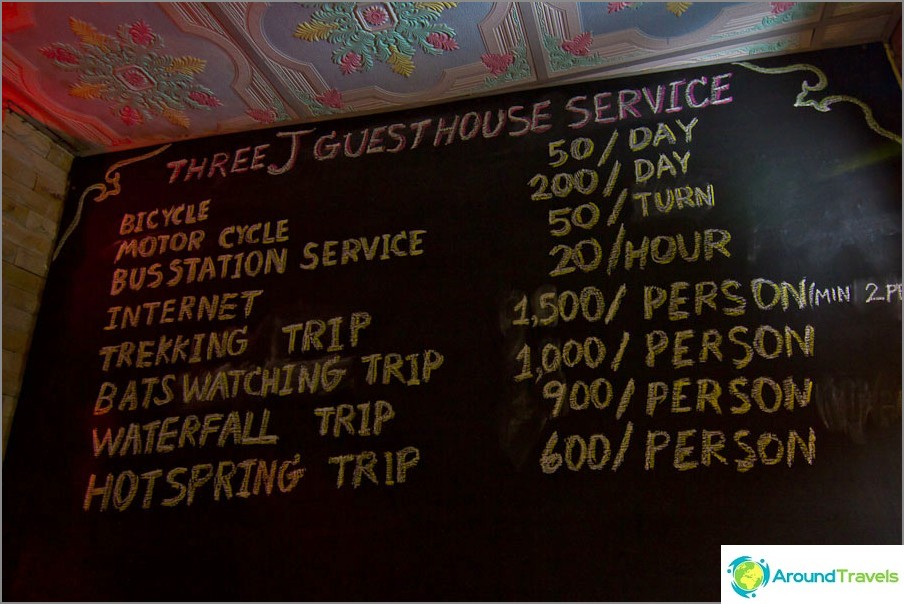 Various kinds of tours and services