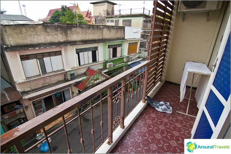 Balcony overlooking the street