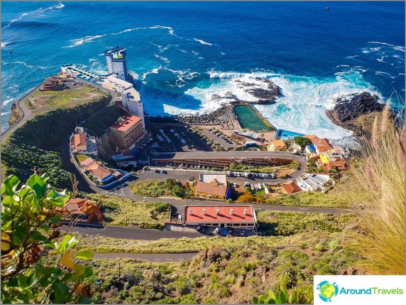 Внизу природний басейн Mesa del Mar