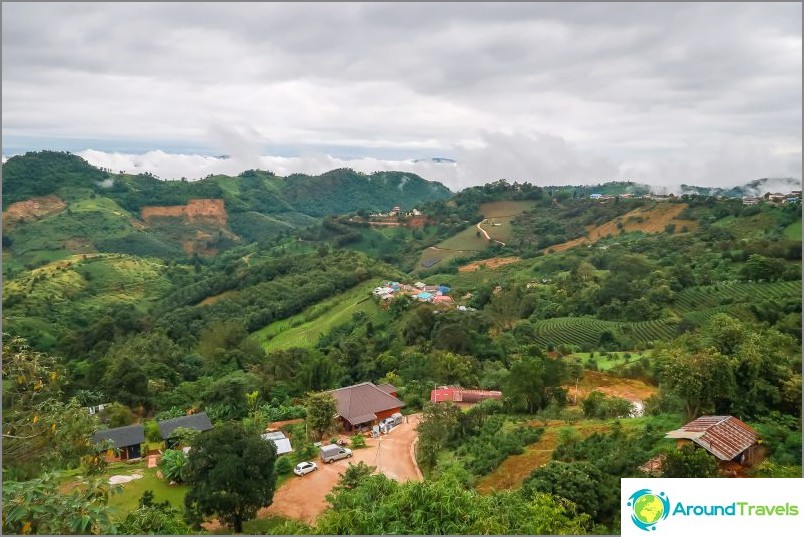 Vista da varanda do restaurante