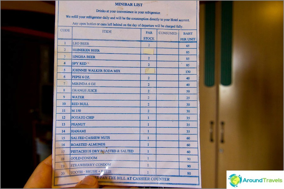 Minibar price with horse prices