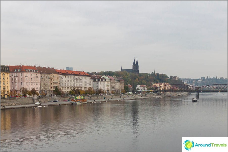 Vysehrad can be seen in the distance