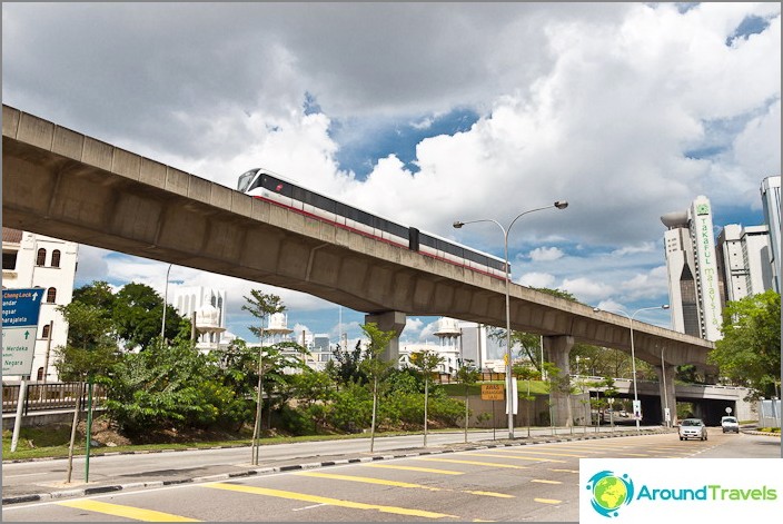 Train LRT, métro léger à Kuala Lumpur