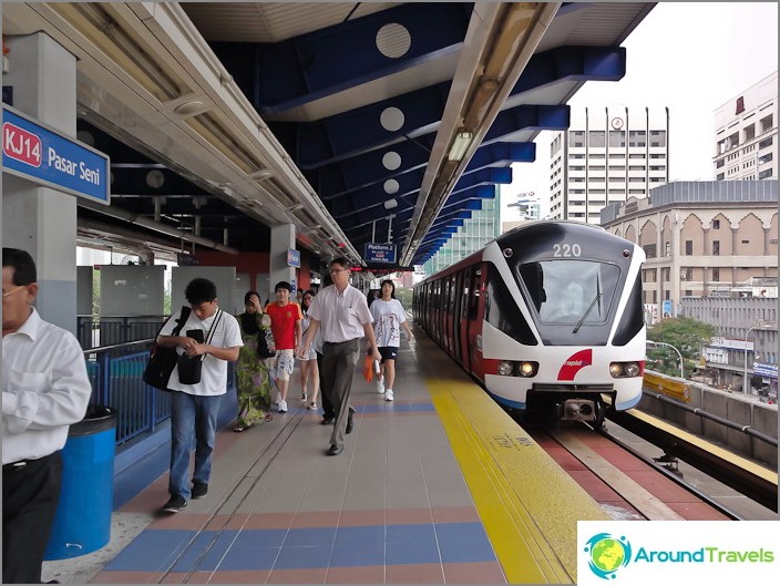 LRT station in Kuala Lumpur metro