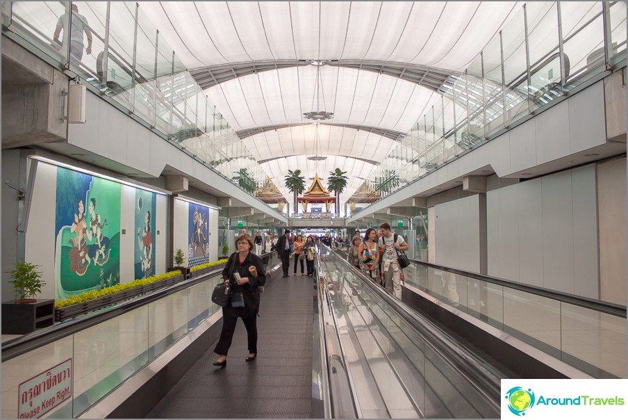 Travelators help you get to passport control faster