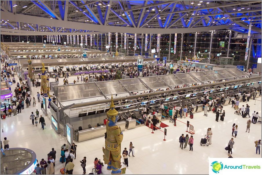 Departure area of ​​Suvarnabhumi airport