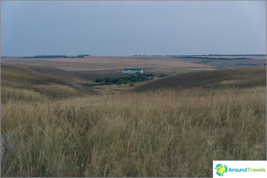 If you walk along Divnogor, you can see the hotel from above