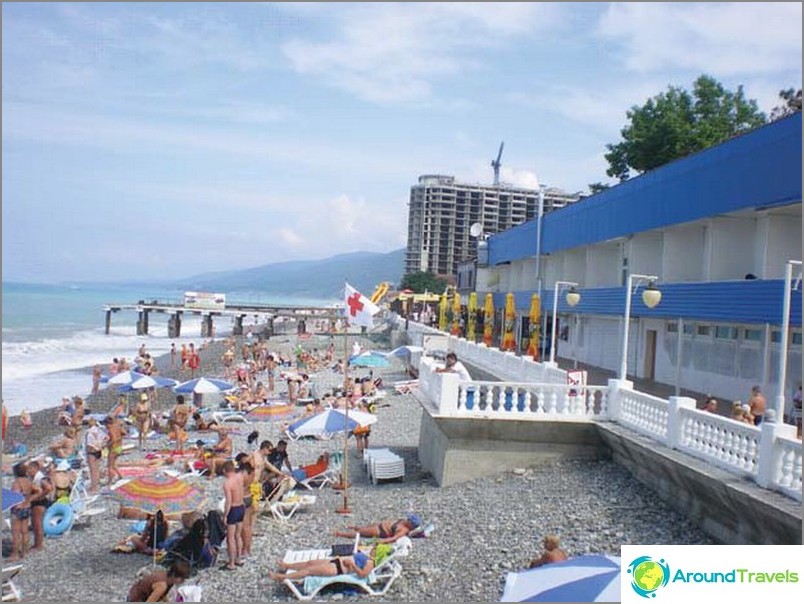 فنادق Lazarevsky مع شاطئ خاص - قائمتي