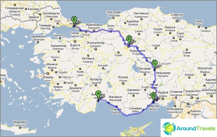 Trasa v Turecku.