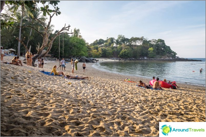 Udsigt til Paradise Beach på højre side