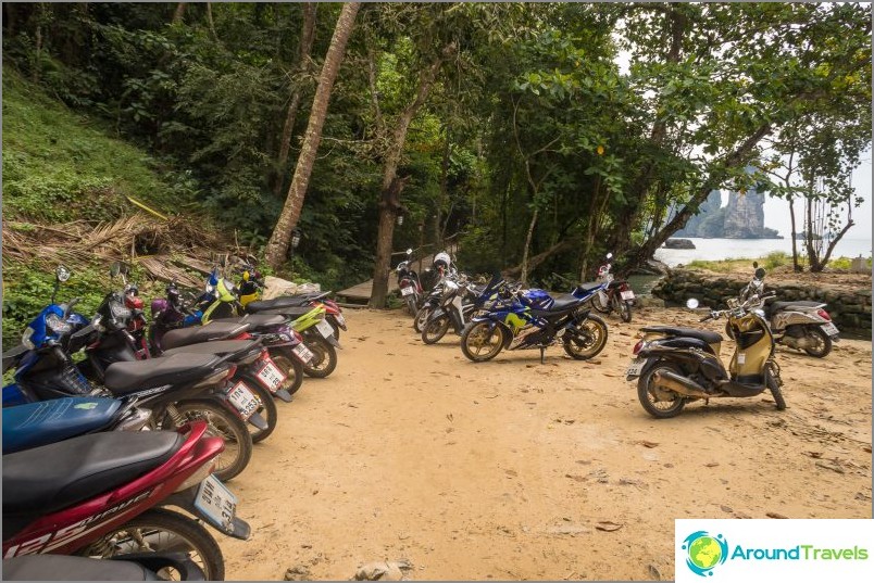 Parking is across the river from Ao Nang Beach