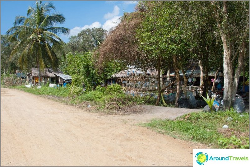 And past the Thai fishermen's settlement