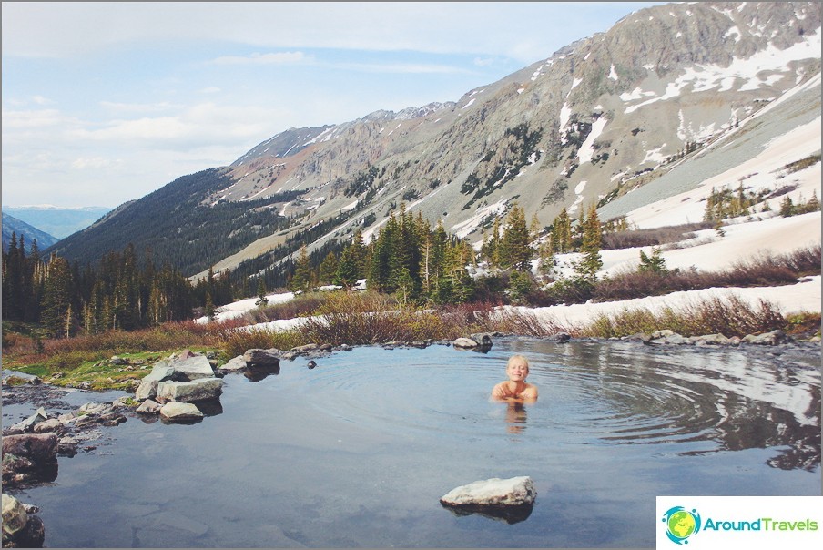 Wild Hot Springs in the Mountains, USA