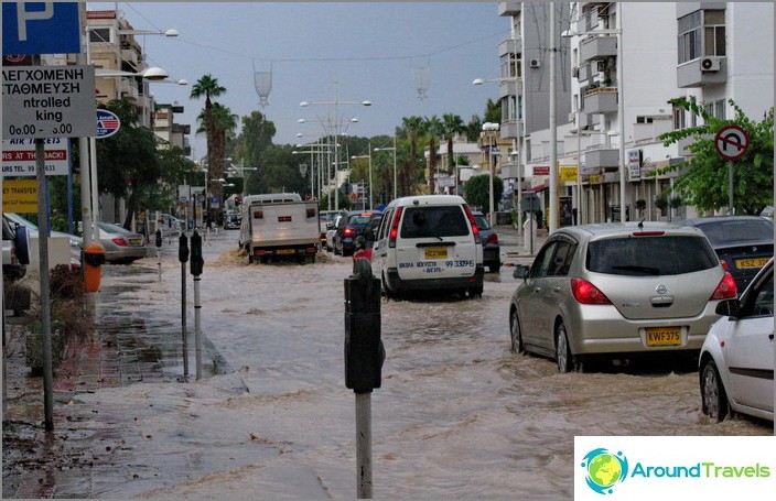 Översvämning på Cypern