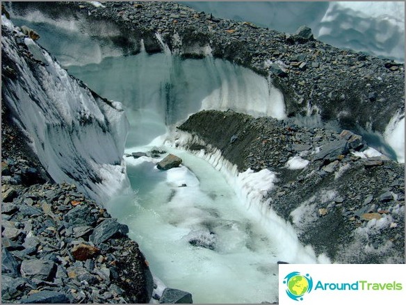 Altáj hegy. Glacier Maash.