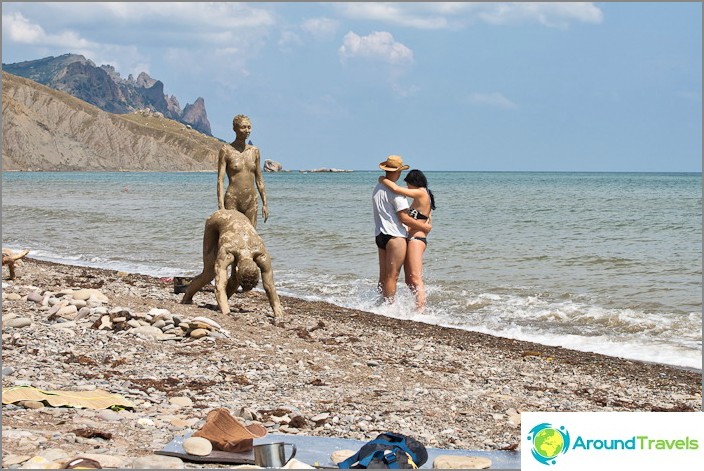 Nudists in Fox Bay. Crimea.